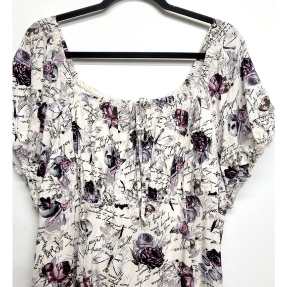 Thorn & Fable Dark Romance Ivory Empire Midi Dress Plus Size 2, 2X, 18 20 - Picture 6 of 11